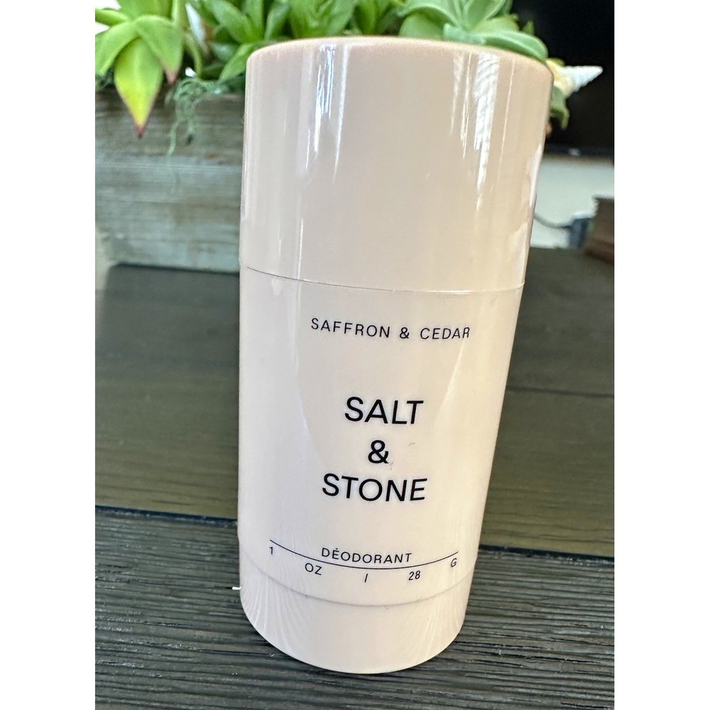 Salt & Stone Saffron & Cedar Deodorant 1 oz 28g Aluminum-Free Travel Size
